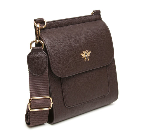 Alice Wheeler London Chocolate Bloomsbury  Crossbody Bag