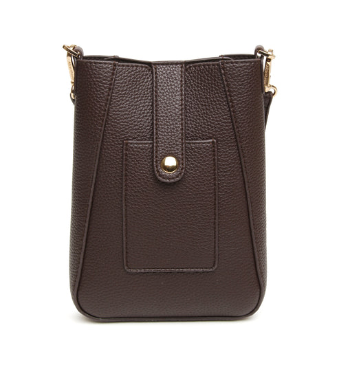 Alice Wheeler London Chocolate Kensington Phone  Crossbody Bag