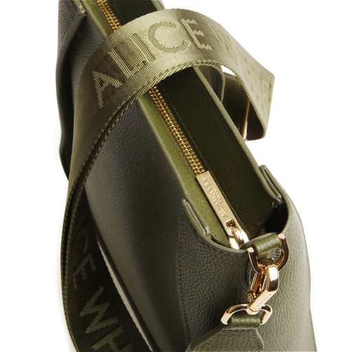 Alice Wheeler London Olive Kensington  Crossbody Bag