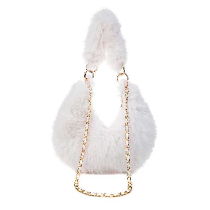 Accessories by Park Lane Whipped Cream Fluffy Bag