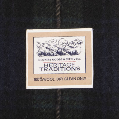 Heritage Traditions Double Face Tartan Brushed Wool Scarf - Midnight Check