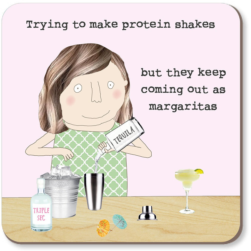 Rosie Made a Thing Protein Shakes Coaster