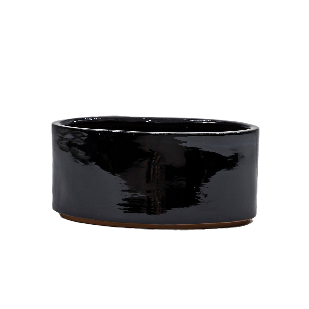 Apta Cambridge Black Glazed Trough 35Cm