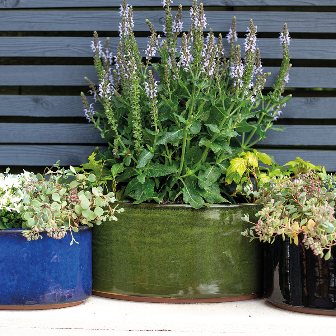 Apta Cambridge Green Glazed Trough 46Cm