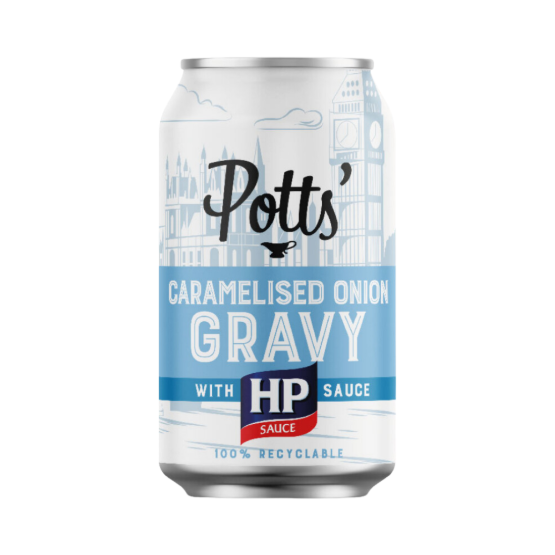 Potts Caramelised Onion Gravy with HP Sauce 330g