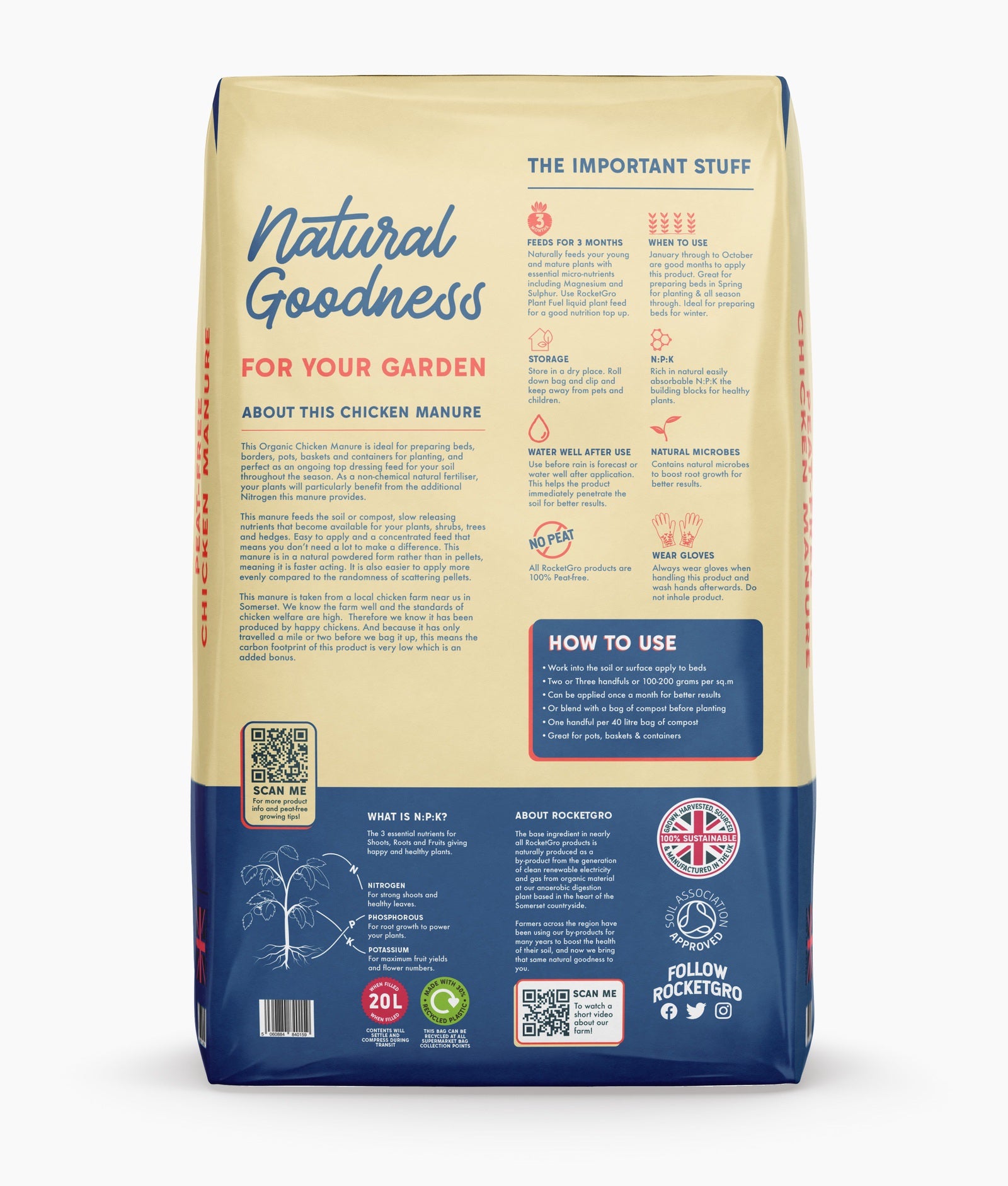 RocketGro Organic Chicken Manure 20L