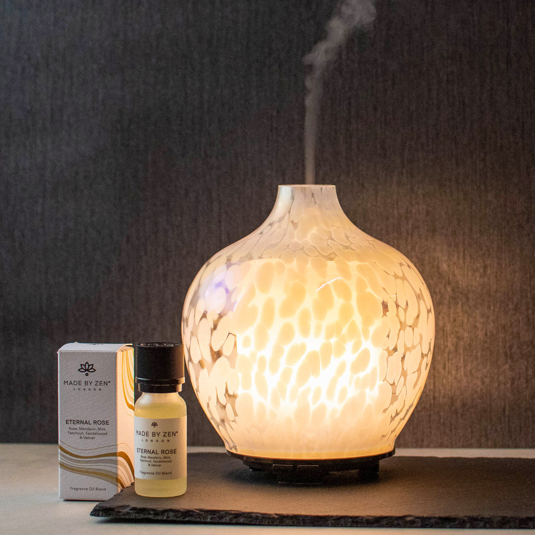 Made by Zen Mercura White Glass Electric Aroma Diffuser