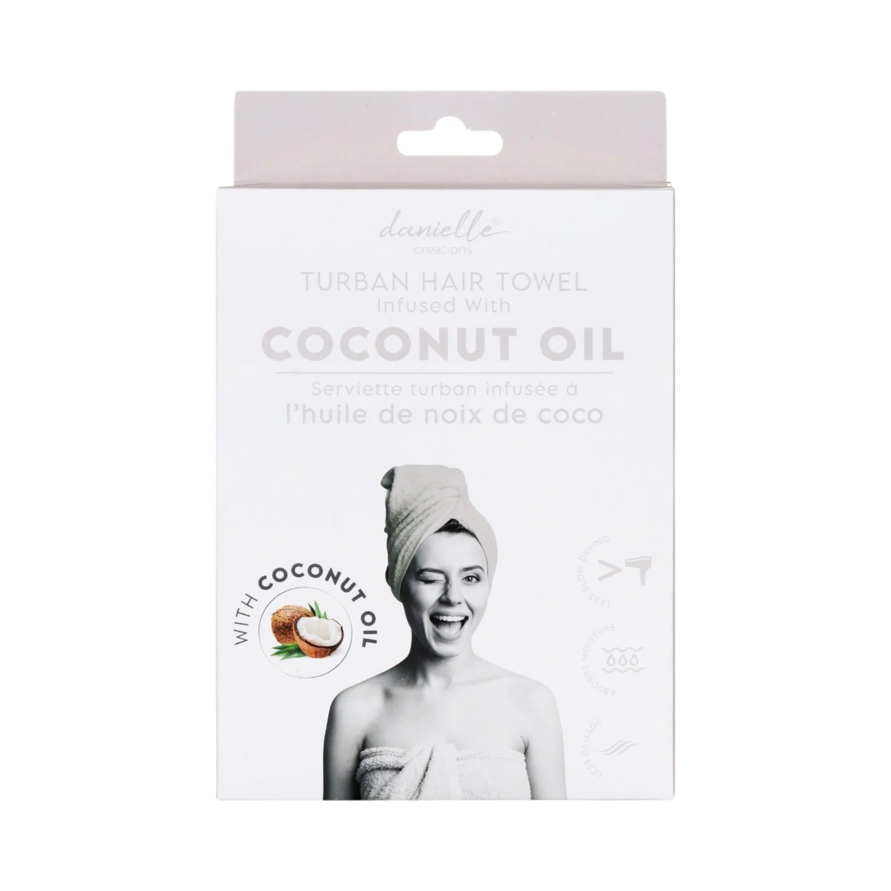 Danielle Creations Coconut Oil Infused Hair Drying Towel