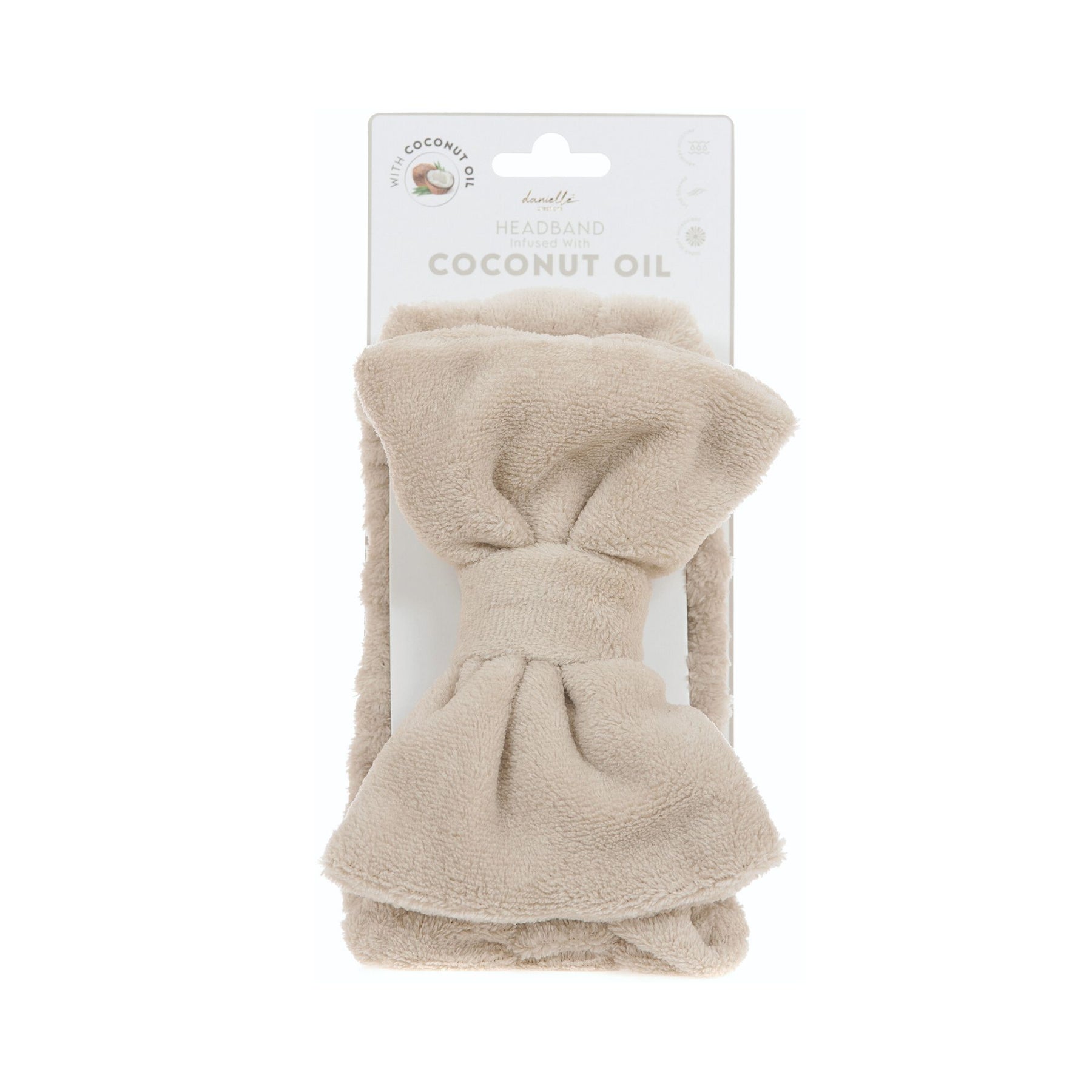 Danielle Creations Taupe Infused Headband - Coconut