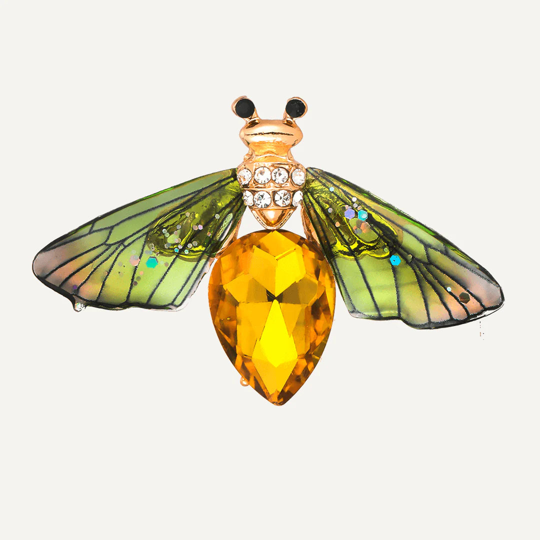 D&X London Bug Crystal Resin Pin Brooch