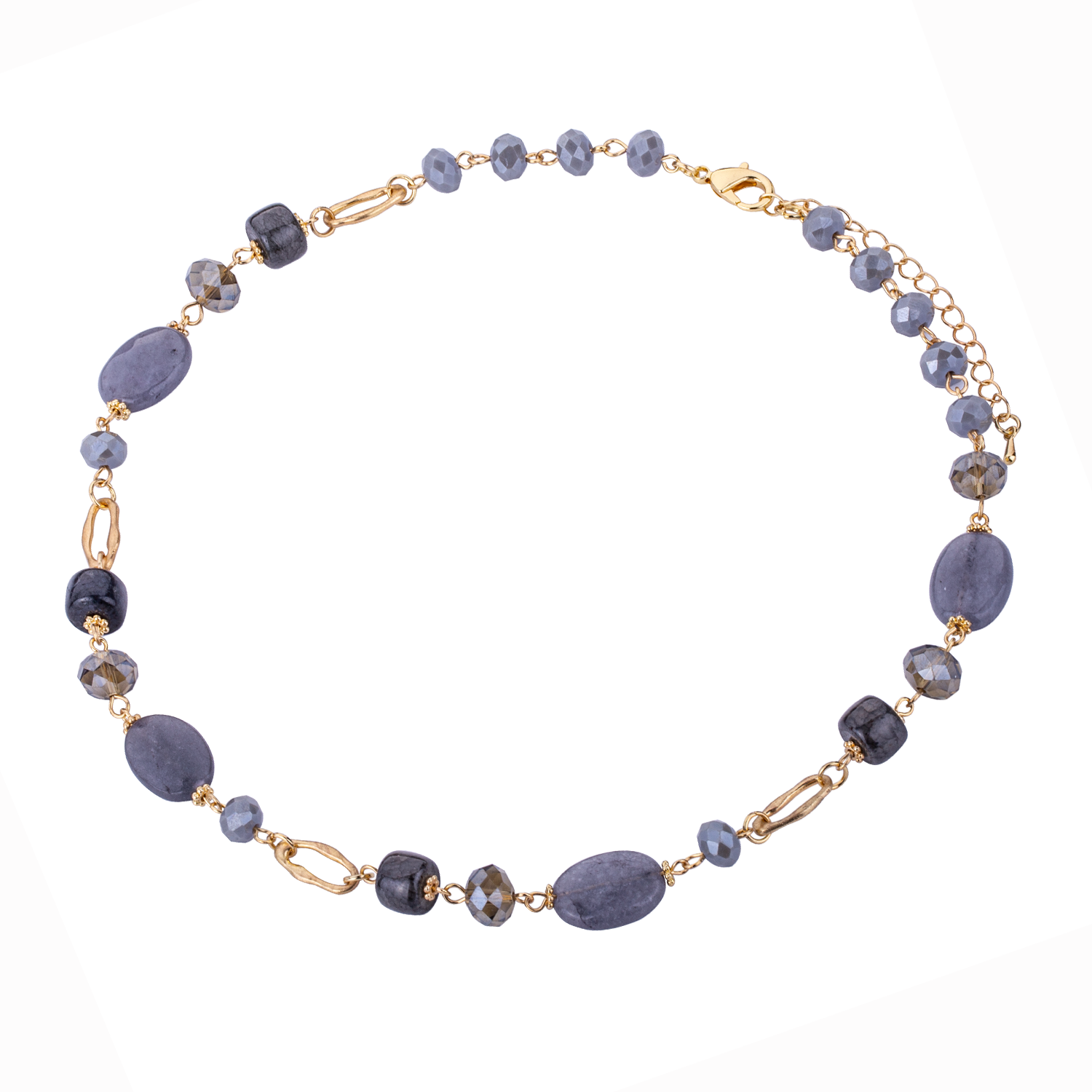 D&X London Venus Semi-Precious Stone Crystal Short Necklace