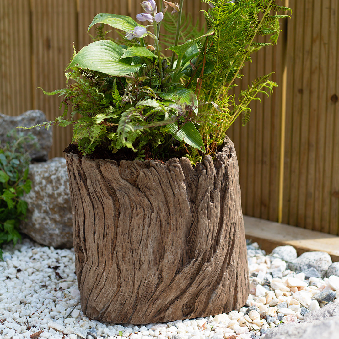 Apta Driftwood Log Planter 34Cm