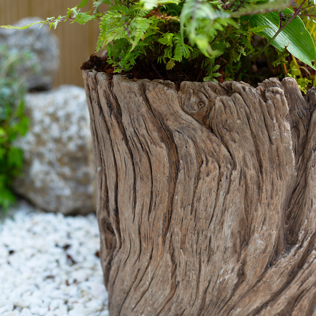 Apta Driftwood Log Planter 34Cm