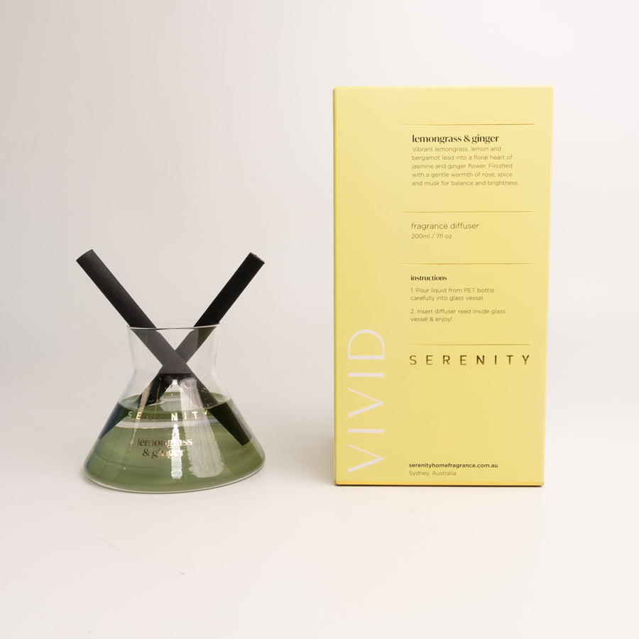 Vivid Serenity Lemongrass and Ginger Diffuser 200ml