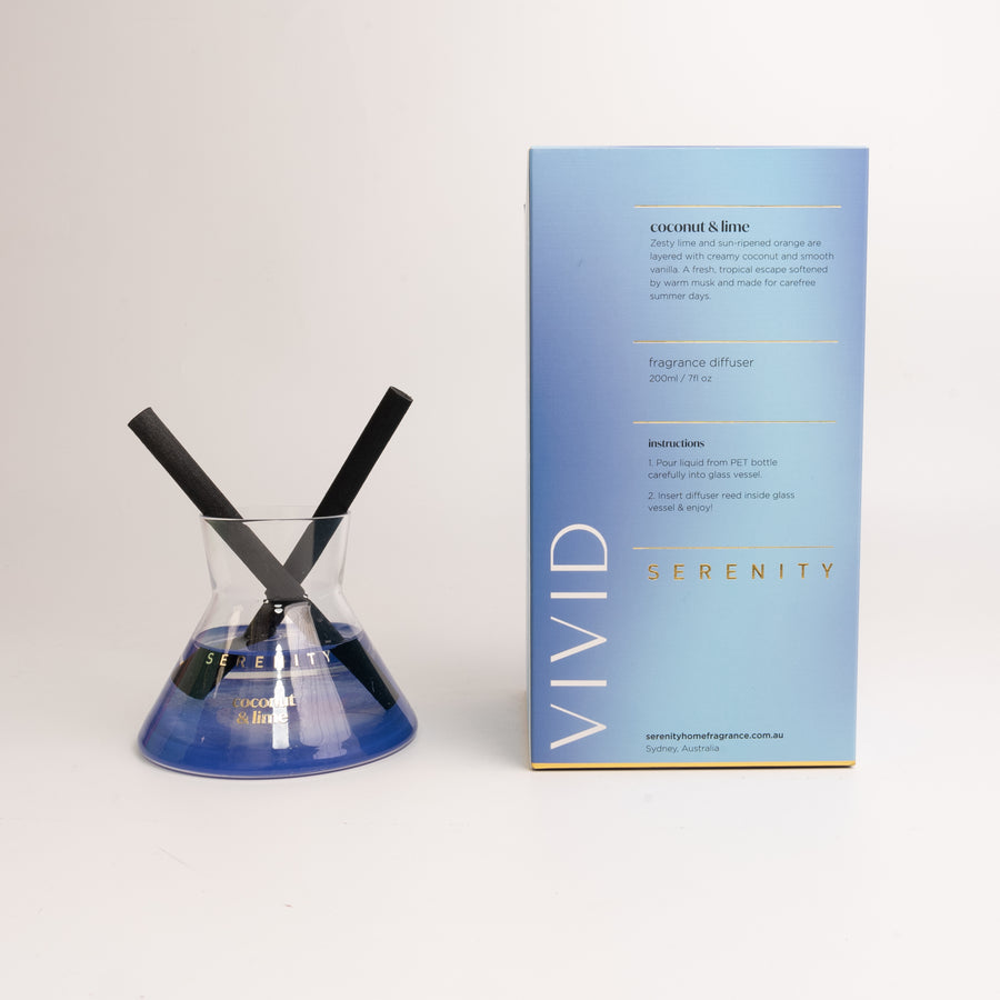 Vivid Serenity Coconut and Lime 200ml Diffuser
