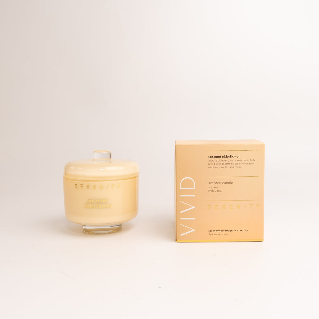 Vivid Serenity Coconut Elderflower 230g Candle