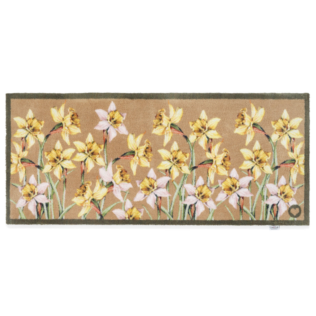 Hug Rug Daffodil Blooms Washable Mat