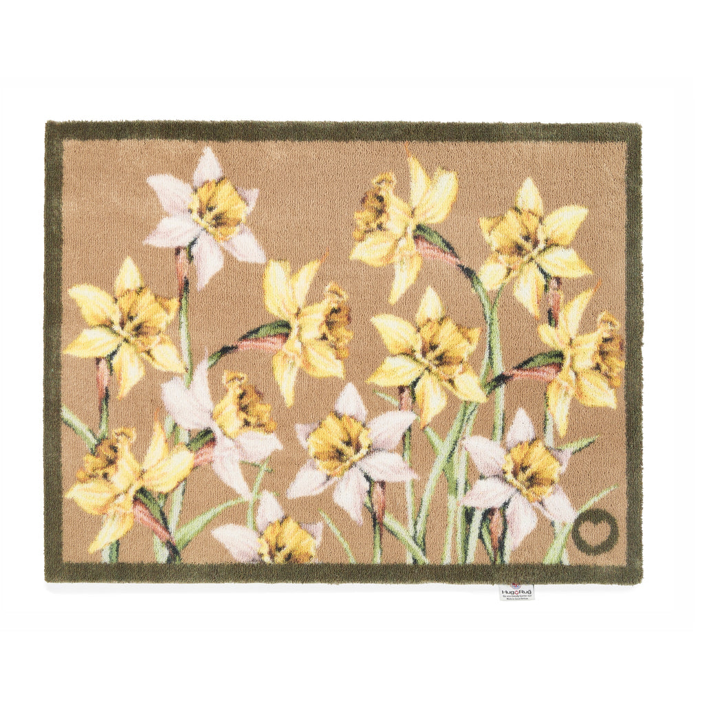 Hug Rug Daffodil Blooms Washable Mat