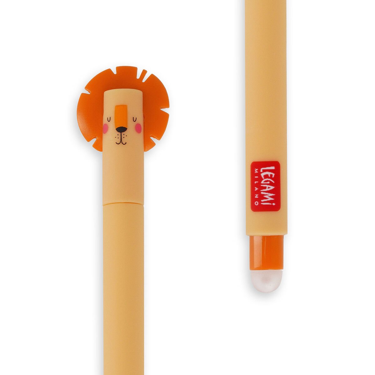 Legami "The King" Lion Erasable Gel Pen Orange Ink