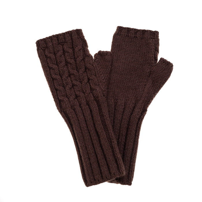 Accessories by Park Lane Fingerless Gloves Chocolate
