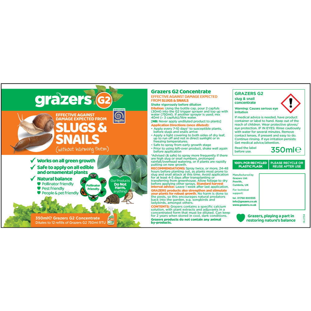 Grazers G2 Slugs & Snails 350ml Concentrate