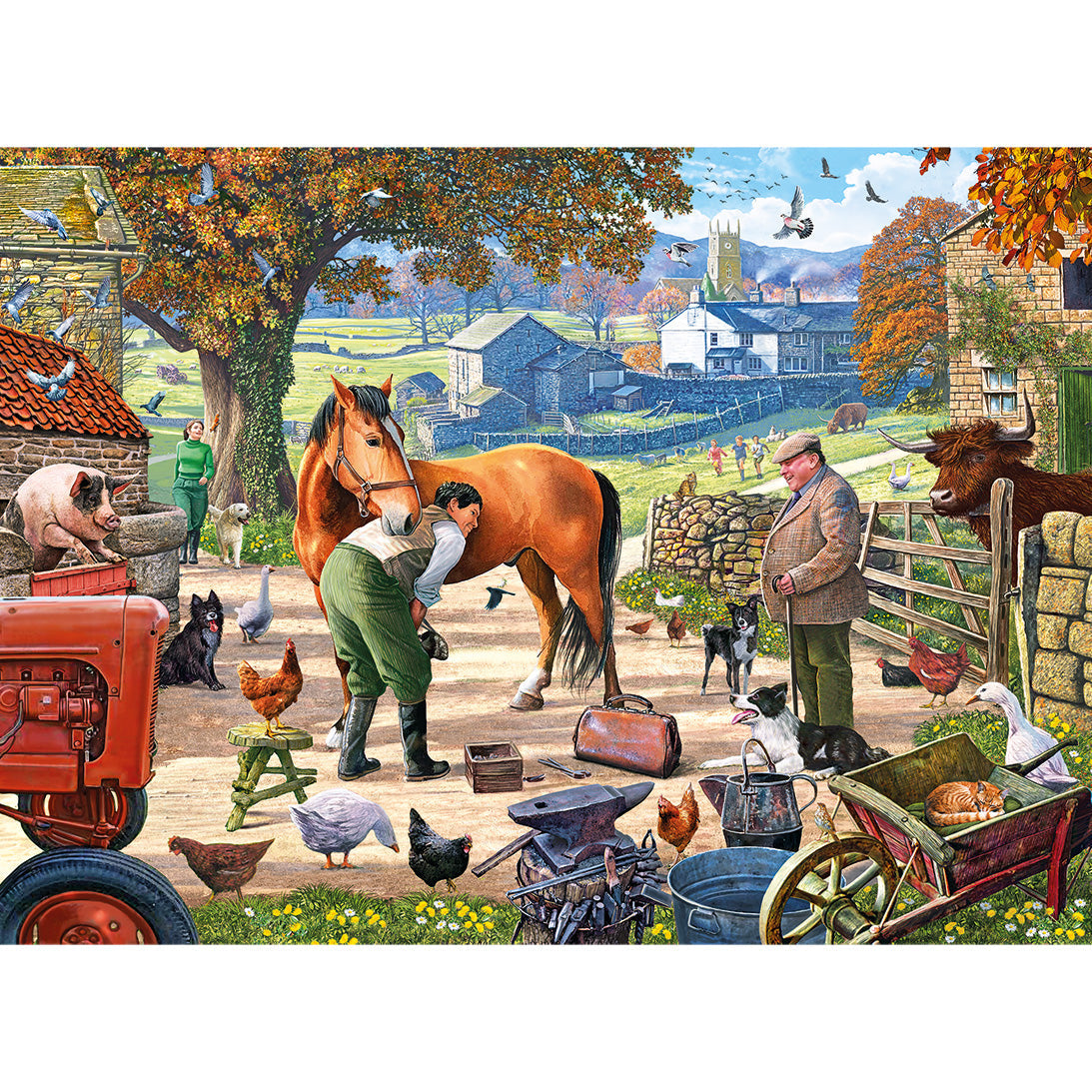 Gibsons Farrier on the Farm 500 Piece Jigsaw Puzzle