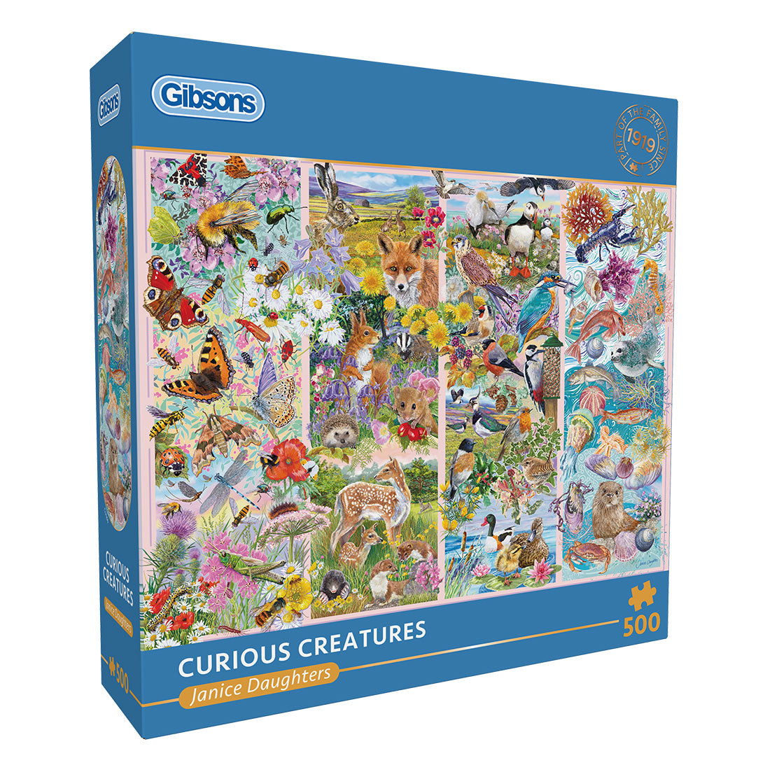 Gibsons Curious Creatures 500 Piece Jigsaw Puzzle