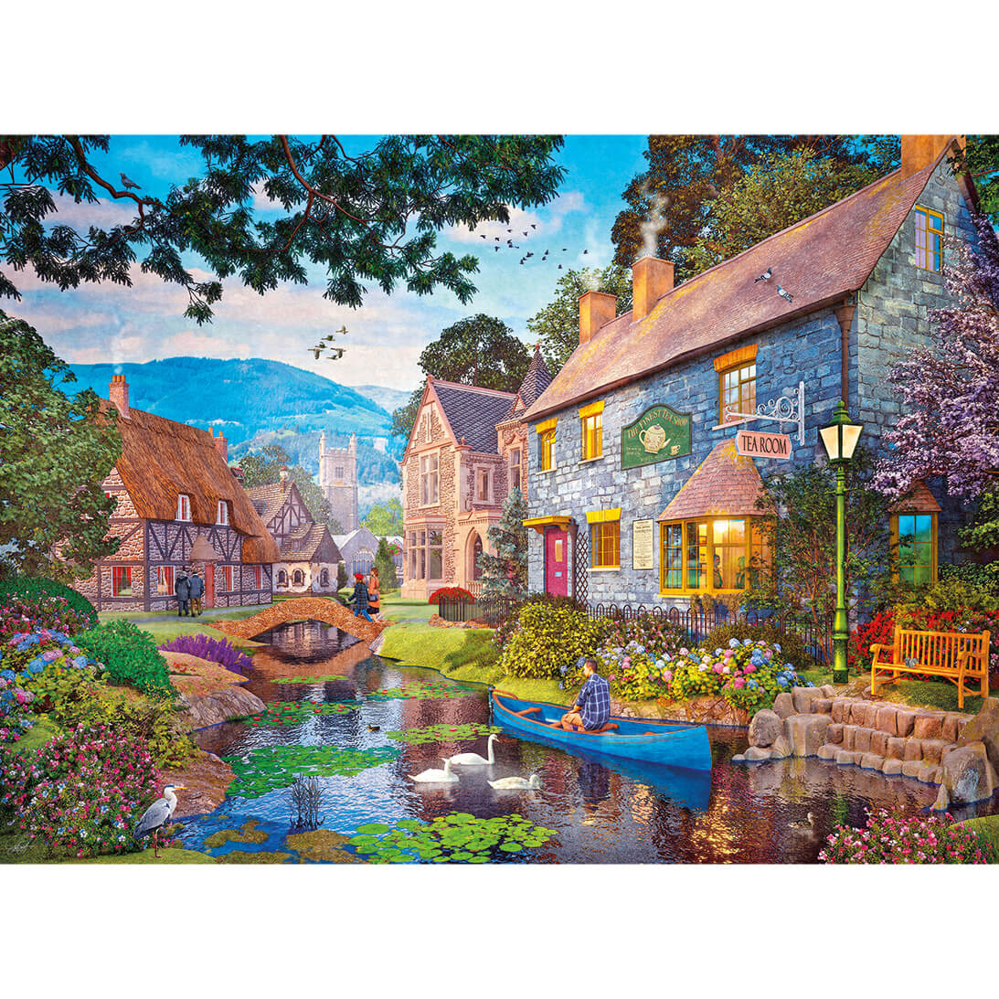 Gibsons Tea on the River 500 Piece Jigsaw Puzzle
