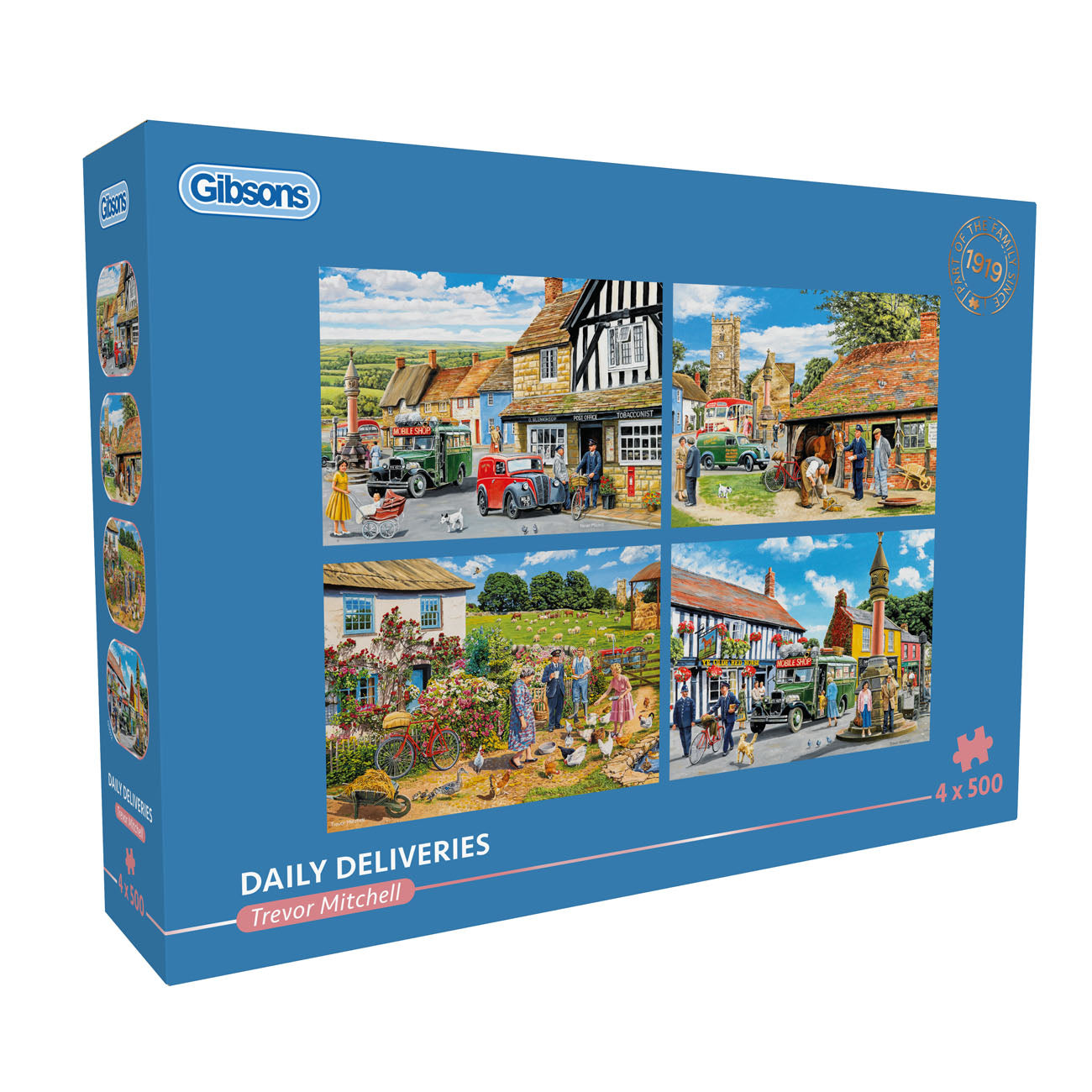Gibsons Daily Deliveries 4x500 Piece Jigsaw Puzzles