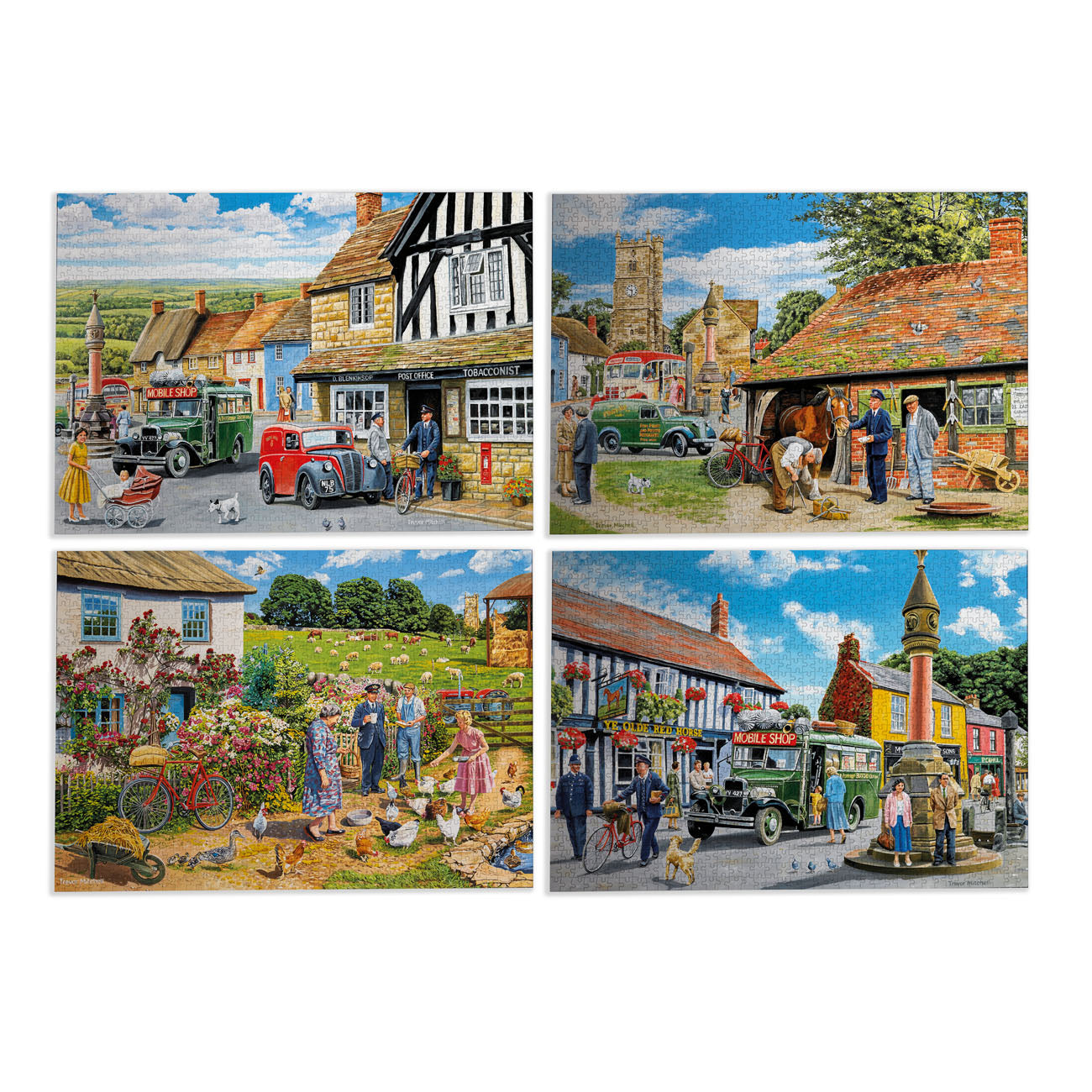 Gibsons Daily Deliveries 4x500 Piece Jigsaw Puzzles