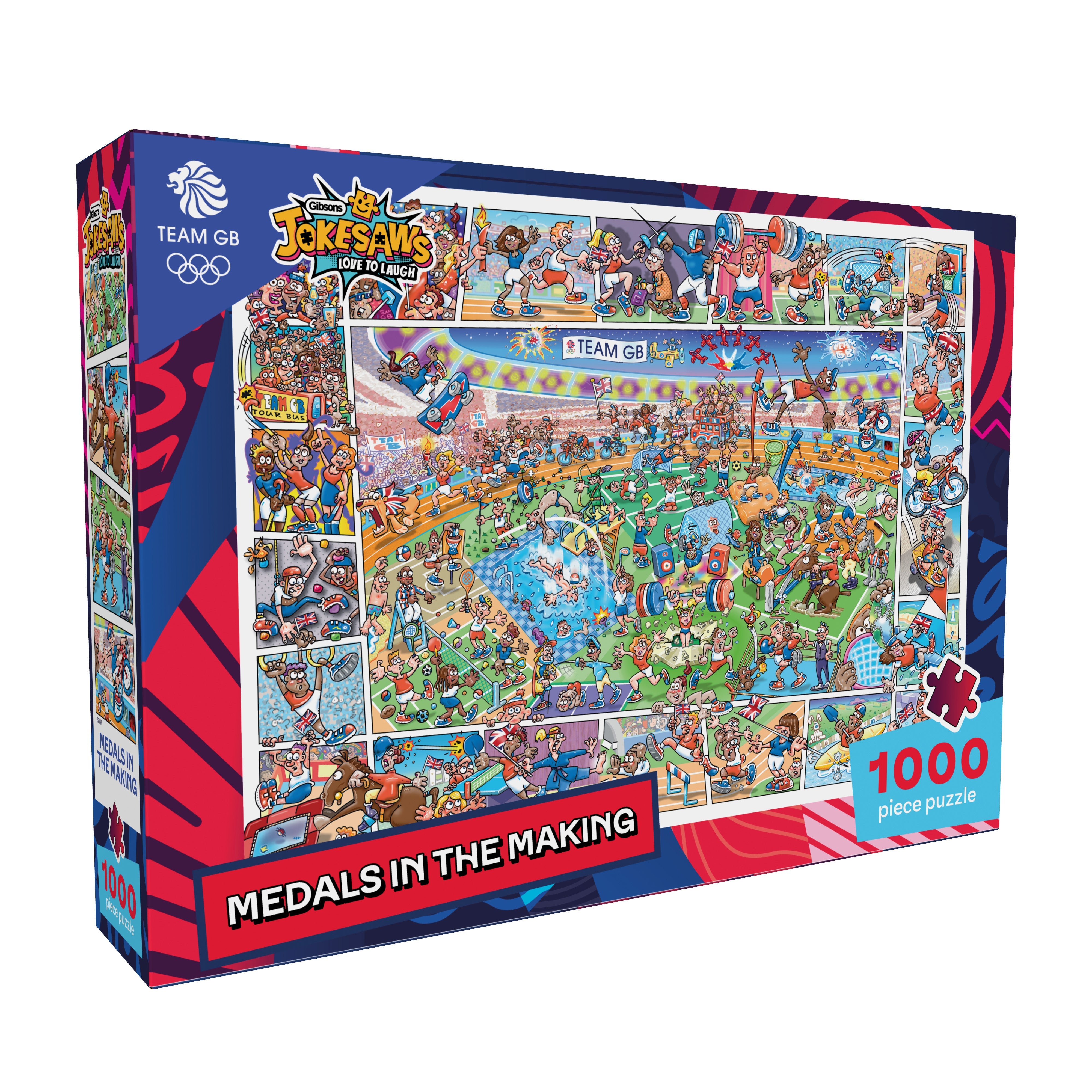 Gibsons Team GB Jokesaws Medals in the Making 1000 Piece Jigsaw Puzzle