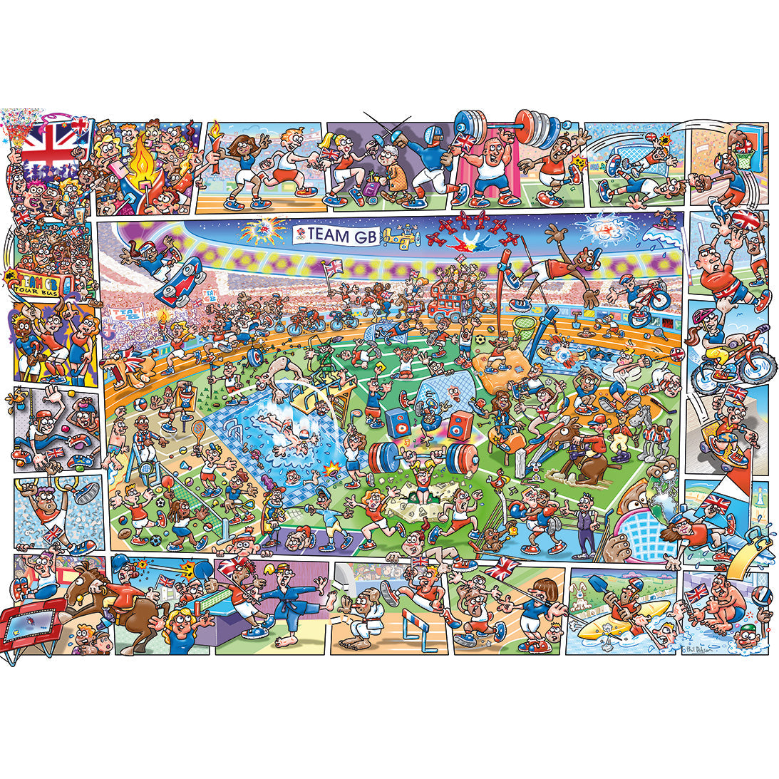 Gibsons Team GB Jokesaws Medals in the Making 1000 Piece Jigsaw Puzzle