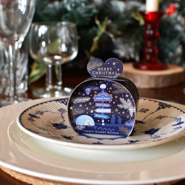 The English Soap Company Christmas North Pole Heart Guest Soaps