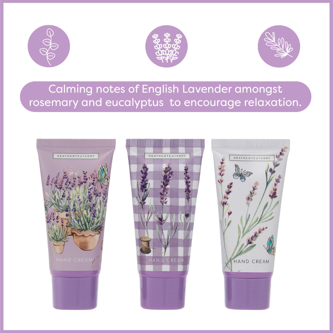 English Lavender Hand Cream Trio  3x 30ml