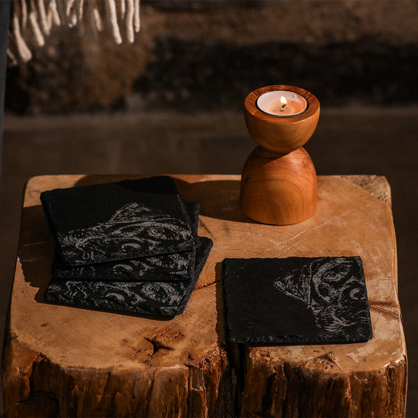 Selbrae House Labrador Slate Coasters - Set of 4