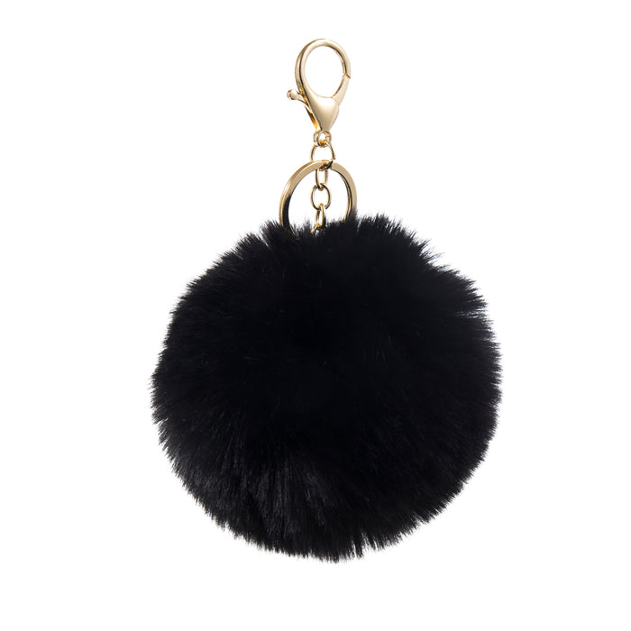 Accessories by Park Lane Pom Keyring Black