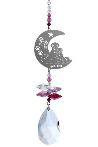 Wild Things Crystal Fantasy Puppies in Love - Deep Rose