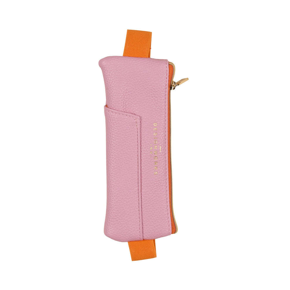 Designworks Collective Vegan Leather Pen Pouch - Pink + Orange