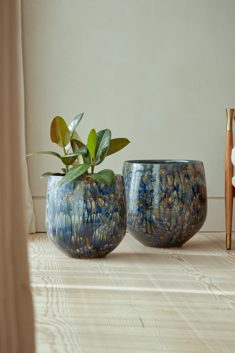 Maya Indoor Pot Dark Blue