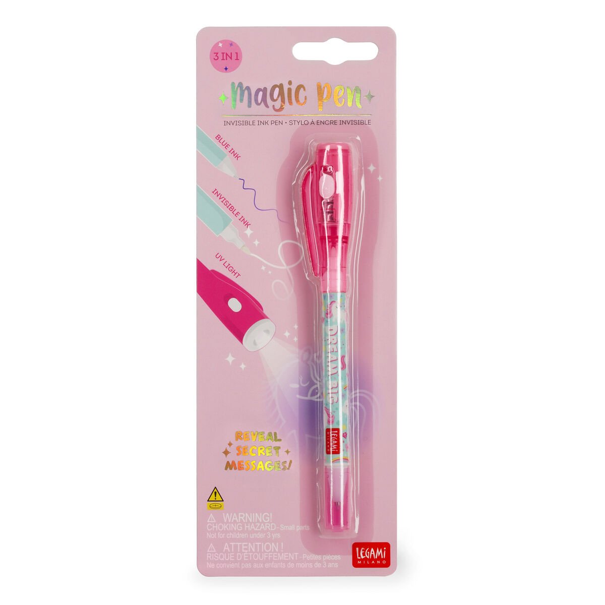Legami Invisible Ink Pen Magic Pen Kit Unicorn