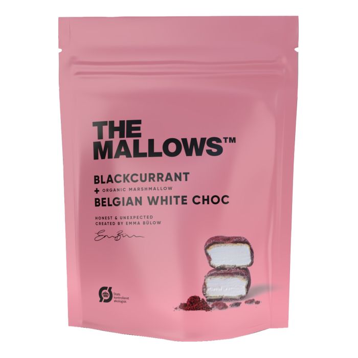 The Mallows Blackcurrant & Belgian White Chocolate Mallows 90g