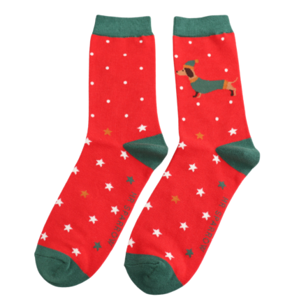 Mr Sparrow Festive Sausage Dogs Red