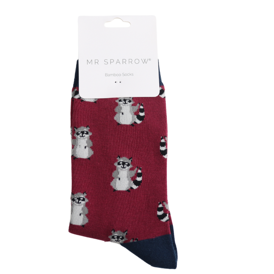 Mr Sparrow Racoons Dark Red