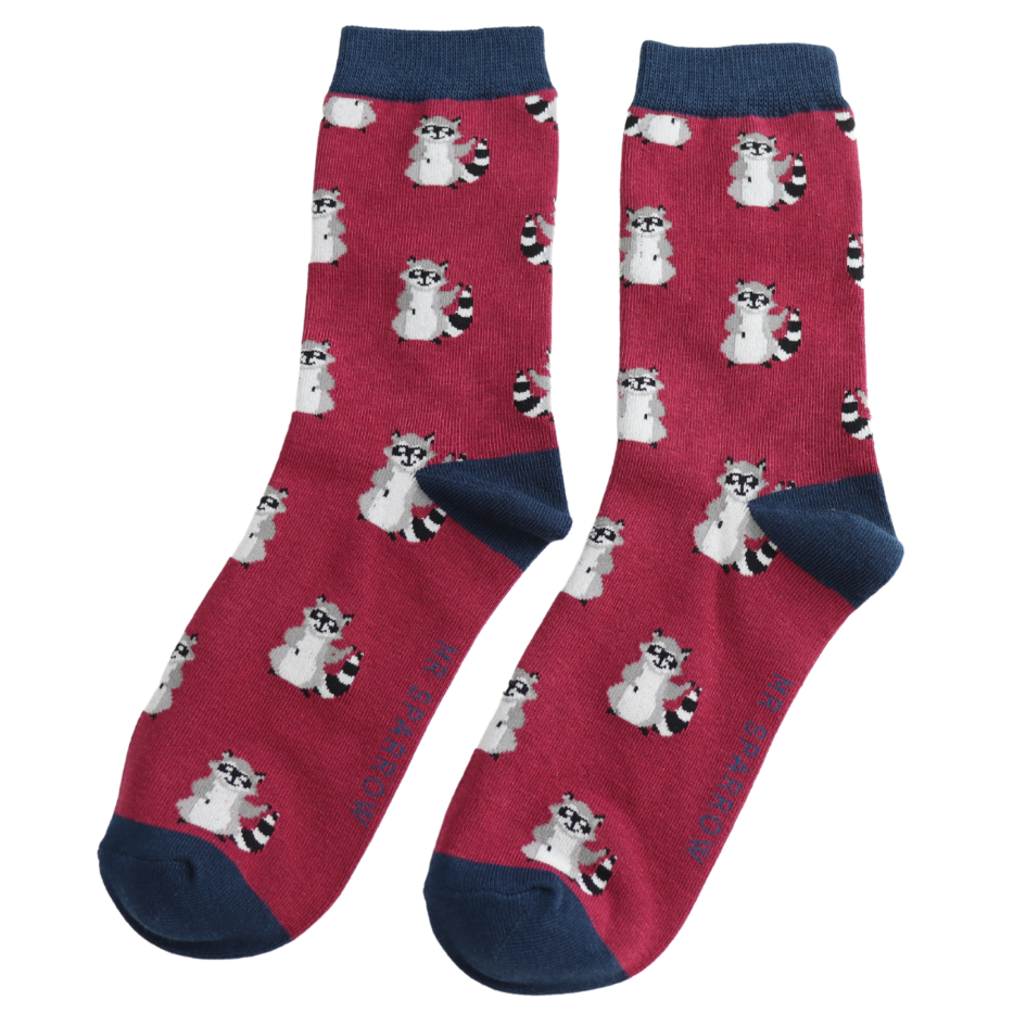 Mr Sparrow Racoons Dark Red