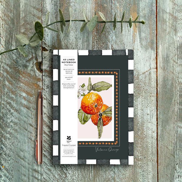 Toasted Crumpet Valencia Orange (Noir) A5 Chunky Notebook