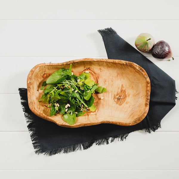 Selbrae House Olive Wood Low Rise Rustic Bowl