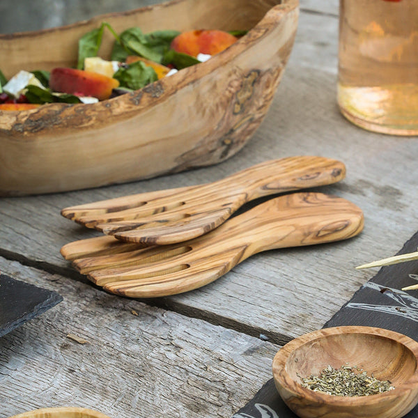 Selbrae House Olive Wood Salad Hands Set