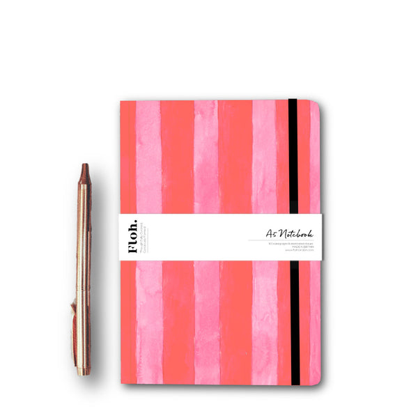 Toasted Crumpet Watermelon (Stripes) A5 Lined Notebook