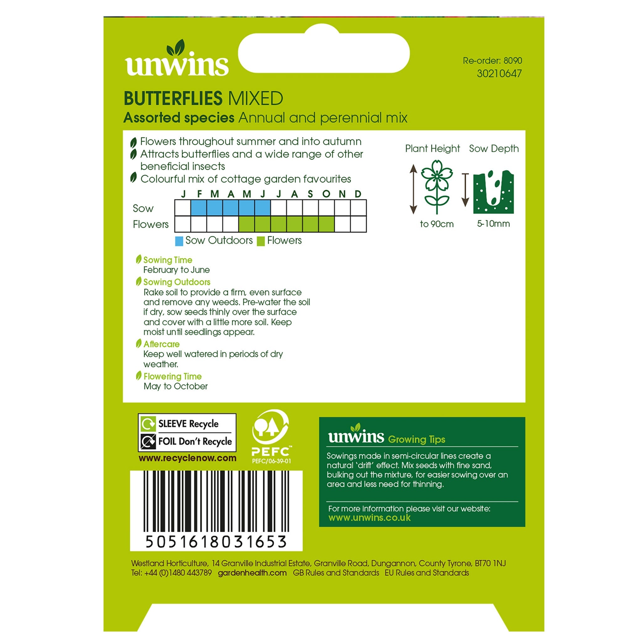 Unwins Nature's Haven Butterflies Mixed Seeds