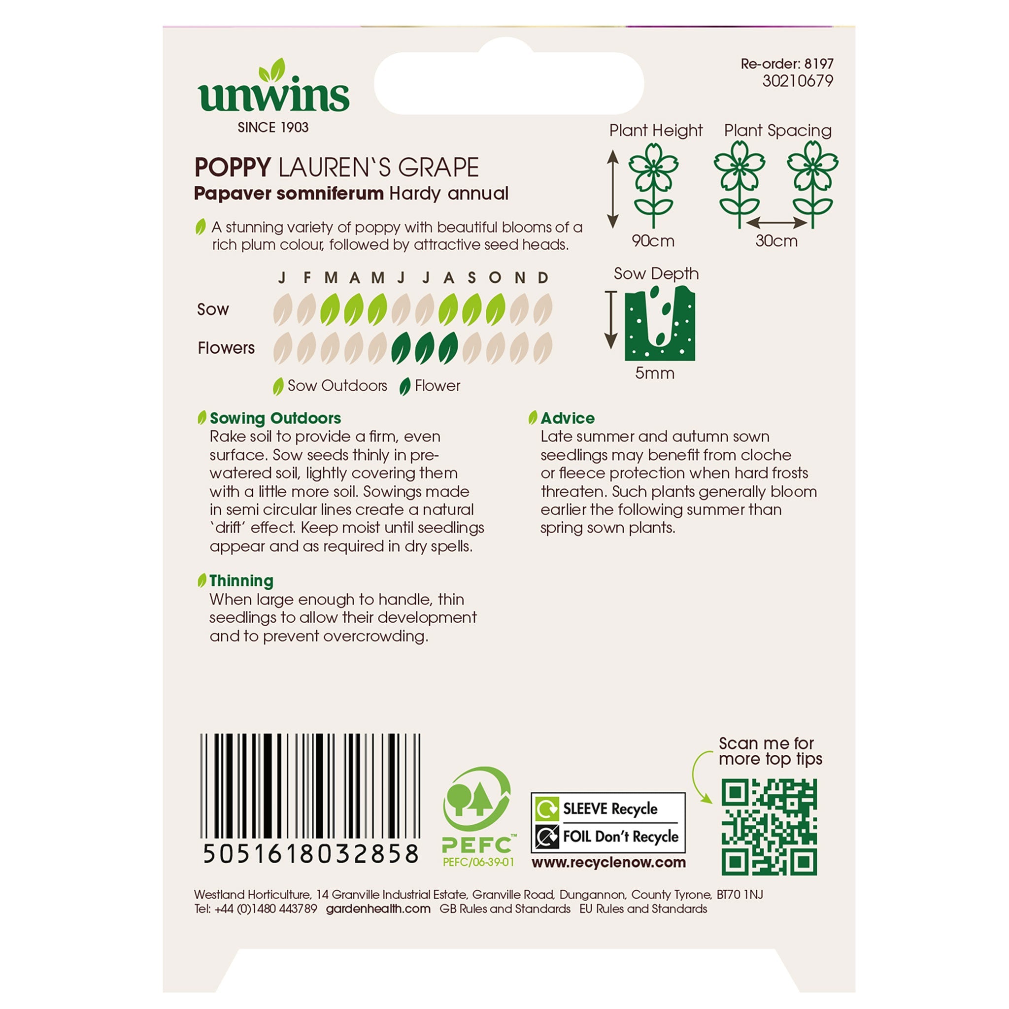 Unwins Poppy Lauren's Grape Seeds